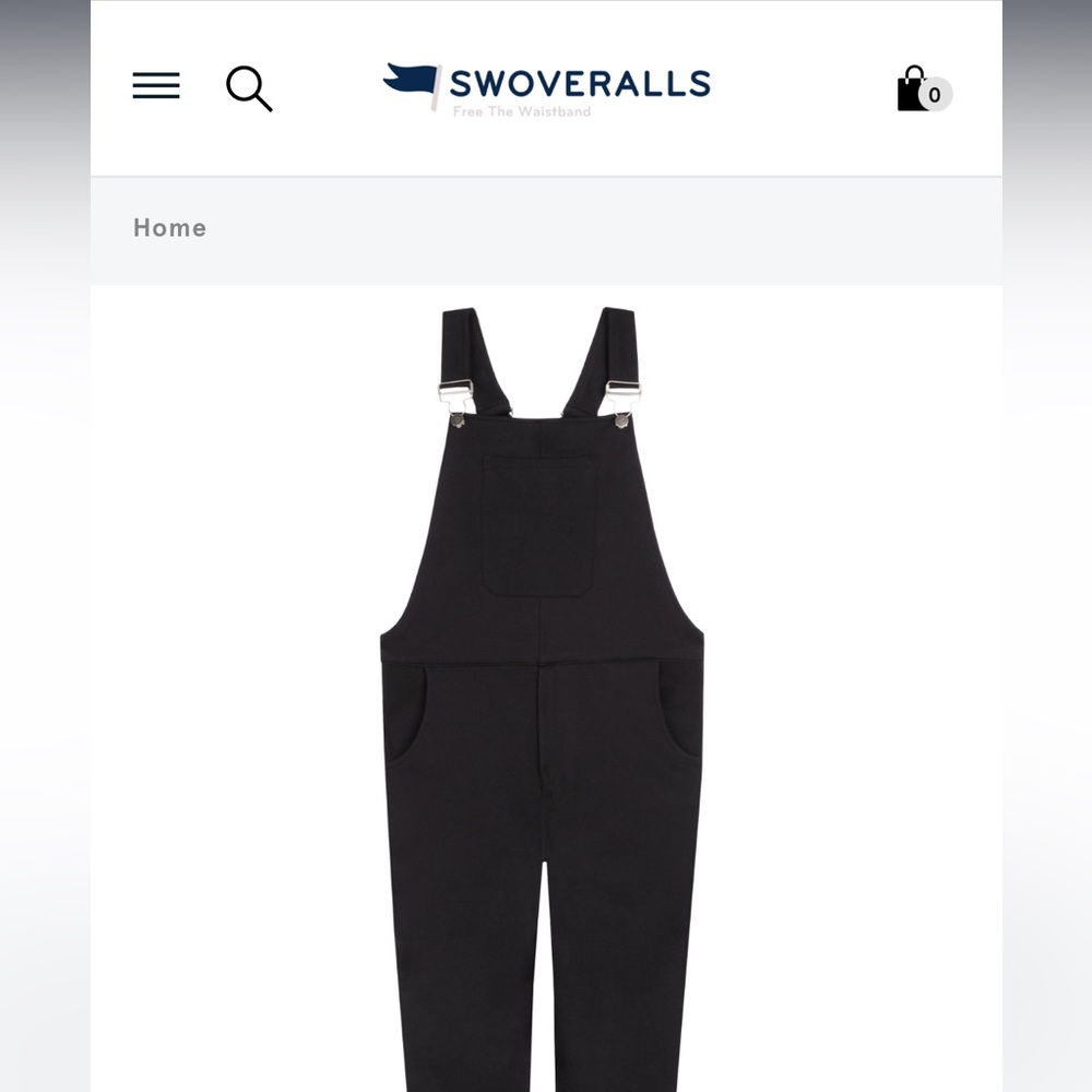 NWT Unisex XS The Great Fantastic Swoveralls Sweatpant Overalls All Black